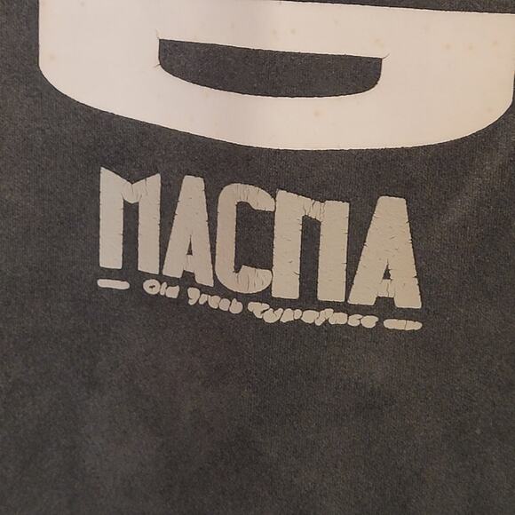 FAMOUS Fairyland Macma Greek Type Mastermind Graphic Y2K Sleeve Print Crewneck - Picture 9 of 16